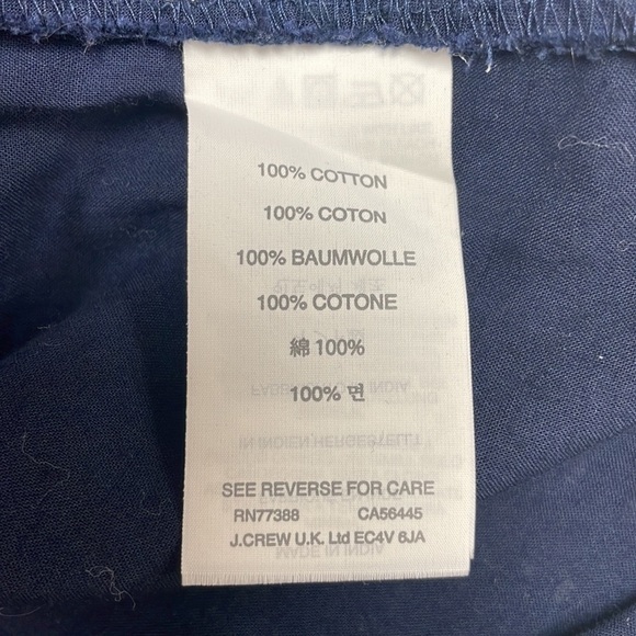 J. Crew Geometric Embroidered Eyelet Sleeveless Woven Blouse Navy 4 Tall - Picture 8 of 9